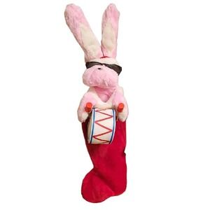 Vintage Energizer Bunny Stocking Christmas Plush Sunglasses Drum Drumsticks 1993